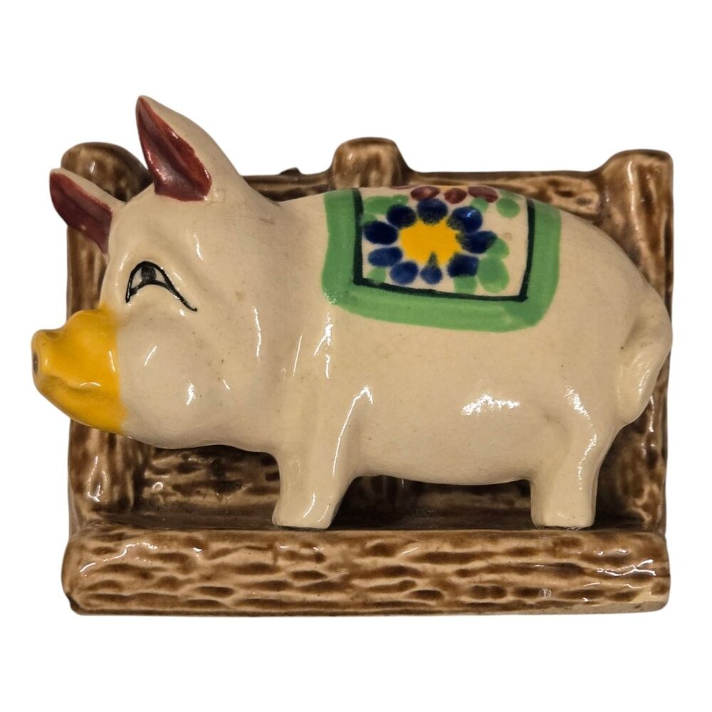 Vintage Pig Planter Ceramic Made in Japan Farmcore Farmhouse Succulent